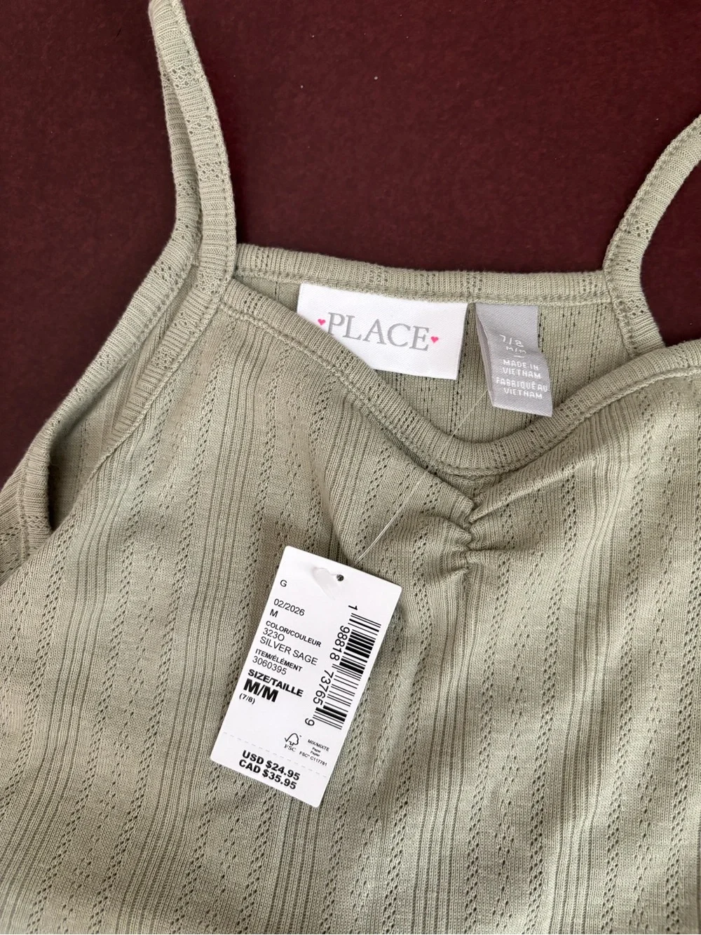 NWT drop waist Green Knit Tank Dress - Girls - Picture 4 of 5